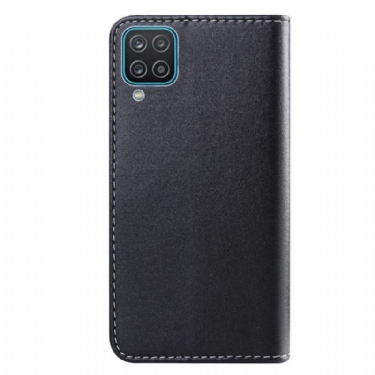 Flip Cover Samsung Galaxy A12 Trefarvede Sømme