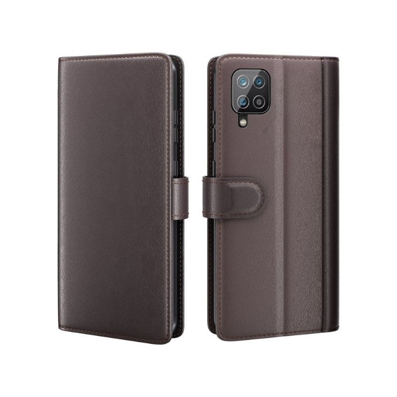 Læder Cover Samsung Galaxy A12 Original Premium Læder