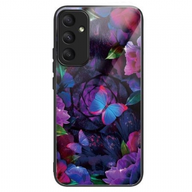 Cover Samsung Galaxy A55 5g Farverige Sommerfugle I Hærdet Glas