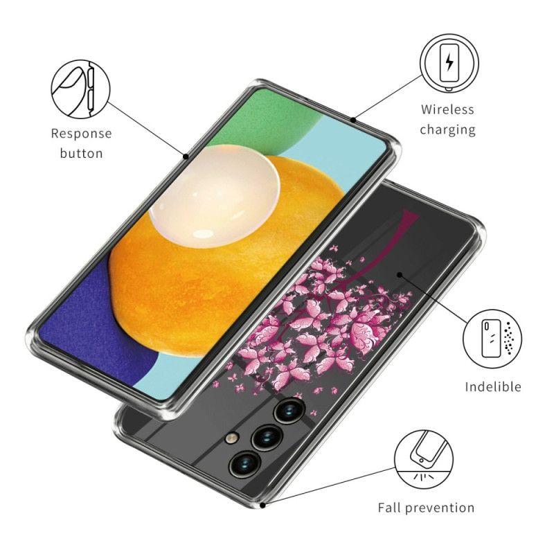 Cover Samsung Galaxy A55 5g Lyserødt Træ