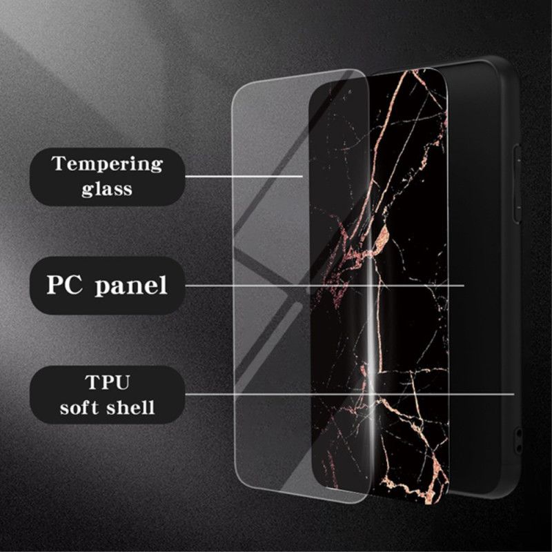 Cover Samsung Galaxy A55 5g Marmormønster Hærdet Glas