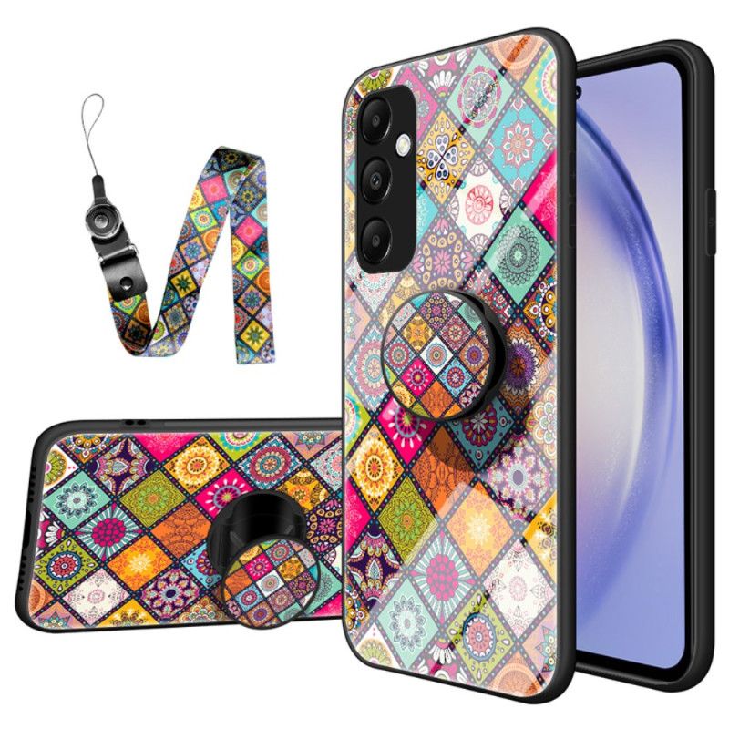 Cover Samsung Galaxy A55 5g Med Støtte Og Patchworkstrop