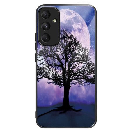 Cover Samsung Galaxy A55 5g Træ Og Måne Hærdet Glas