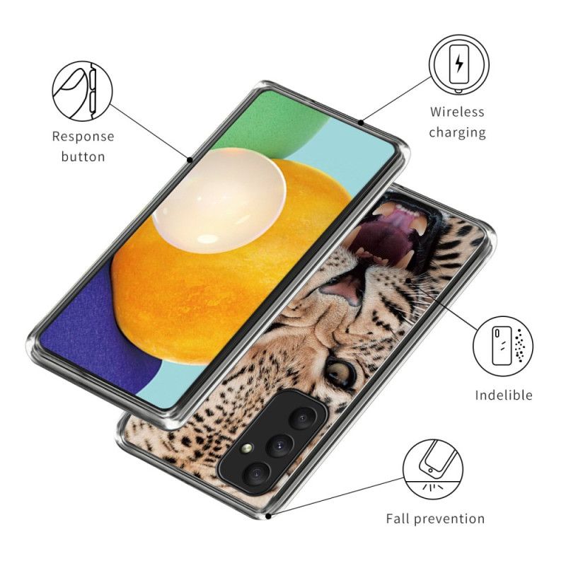 Etui Til Samsung Galaxy A55 5g Med Leopardmønster