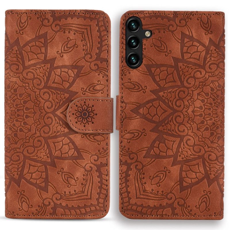 Flip Cover Samsung Galaxy A55 5g Graverede Blomster