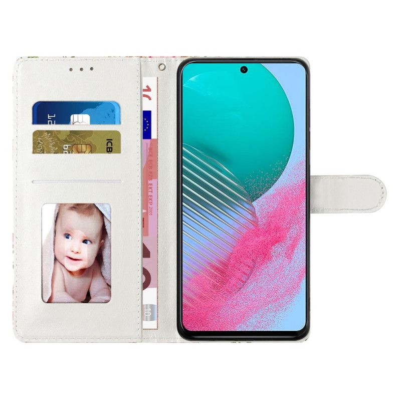 Flip Cover Samsung Galaxy A55 5g Hvid Ulv Med Rem