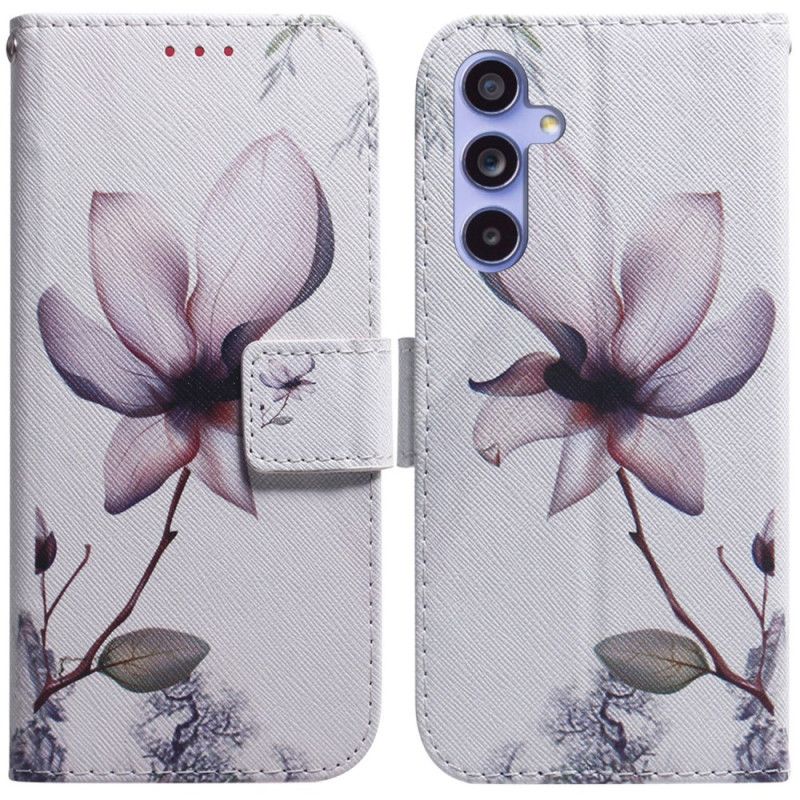 Flip Cover Samsung Galaxy A55 5g Lyserød Blomst