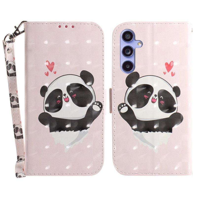 Flip Cover Samsung Galaxy A55 5g Panda Love Med Rem