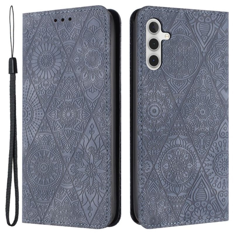 Flip Cover Samsung Galaxy A55 5g Patchwork Med Rem