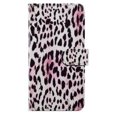 Flip Cover Samsung Galaxy A55 5g Strappy Med Leopardtryk