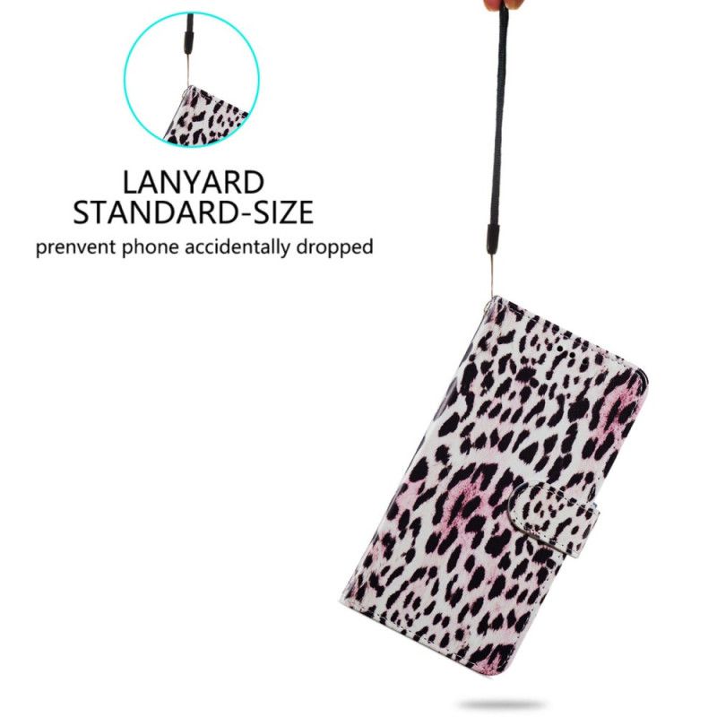 Flip Cover Samsung Galaxy A55 5g Strappy Med Leopardtryk