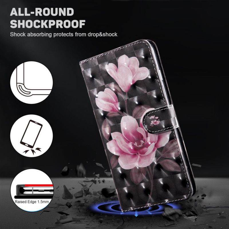 Flip Cover Til Samsung Galaxy A55 5g Blomstrende Blomster Med Rem