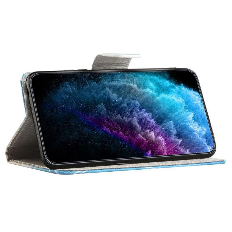 Læder Cover Samsung Galaxy A55 5g Grønt Træmønster