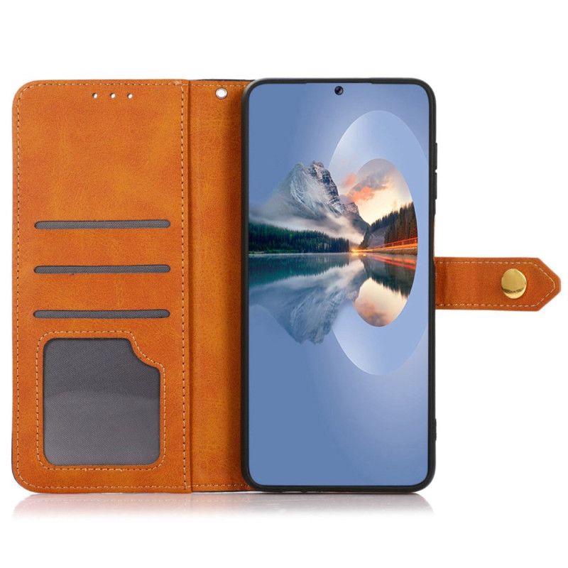 Læder Cover Samsung Galaxy A55 5g Retro Lås Khazneh