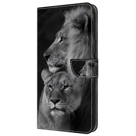 Læder Cover Samsung Galaxy A55 5g Telefon Etui Par Løver