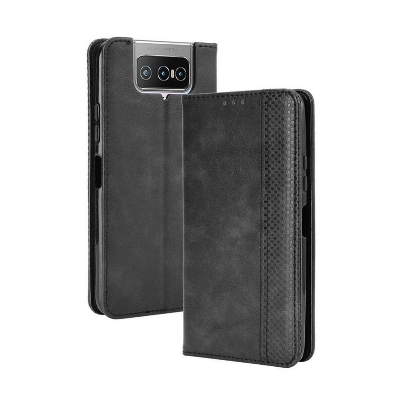 Cover Asus Zenfone 7 / 7 Pro Flip Cover Stiliseret Vintage Lædereffekt