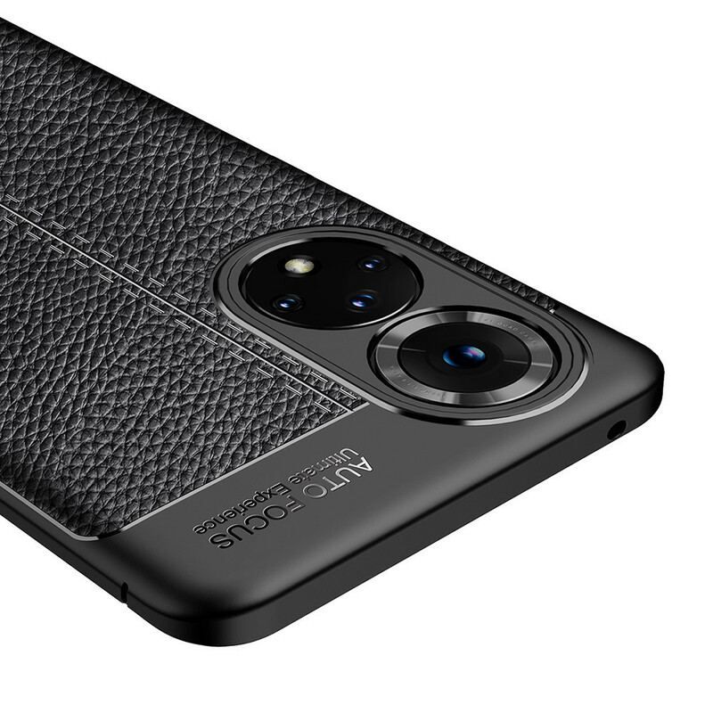 Cover Honor 50 Pro Pro Double Line Litchi-lædereffekt