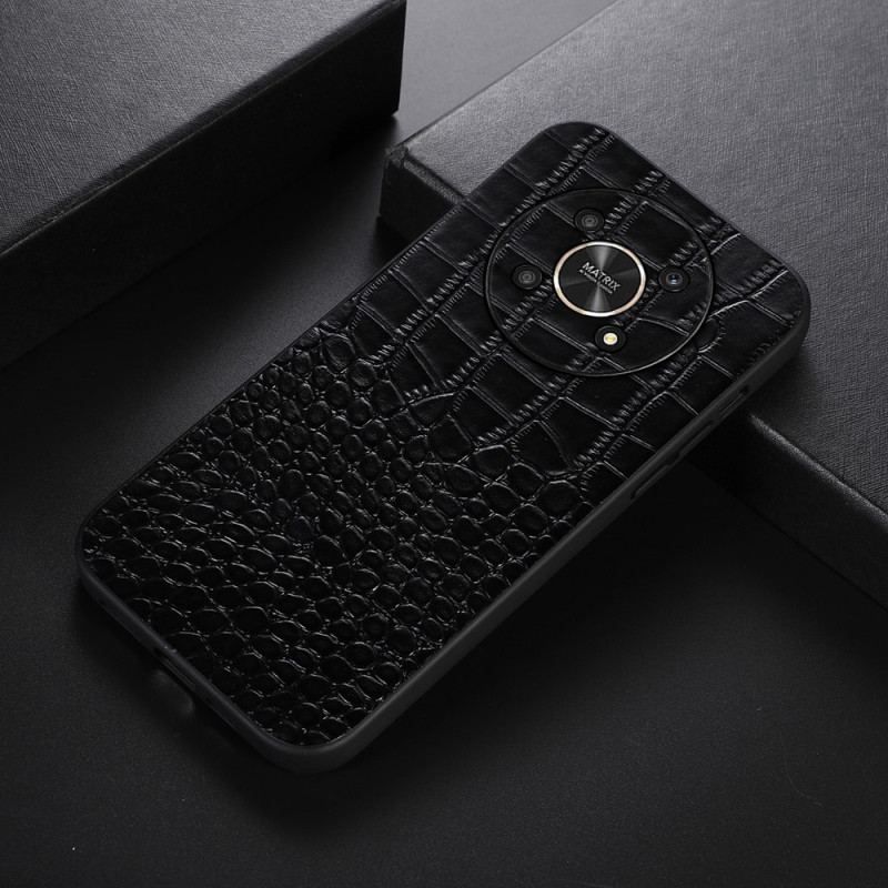 Cover Honor Magic 4 Lite 5G Ægte Patent Crocodile Texture Læder