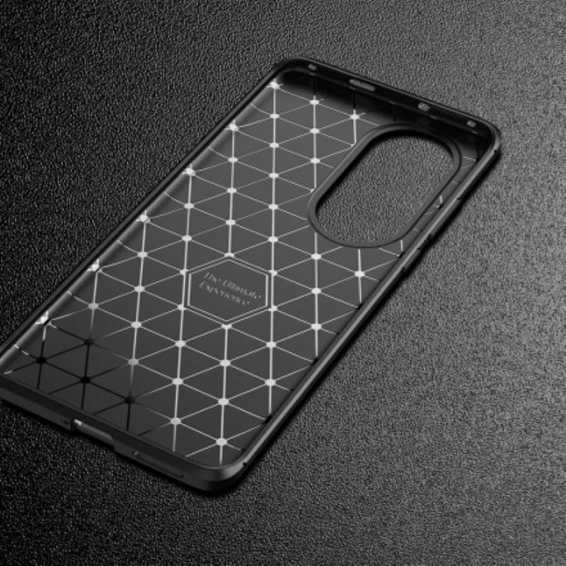 Cover Huawei P50 Fleksibel Kulfibertekstur