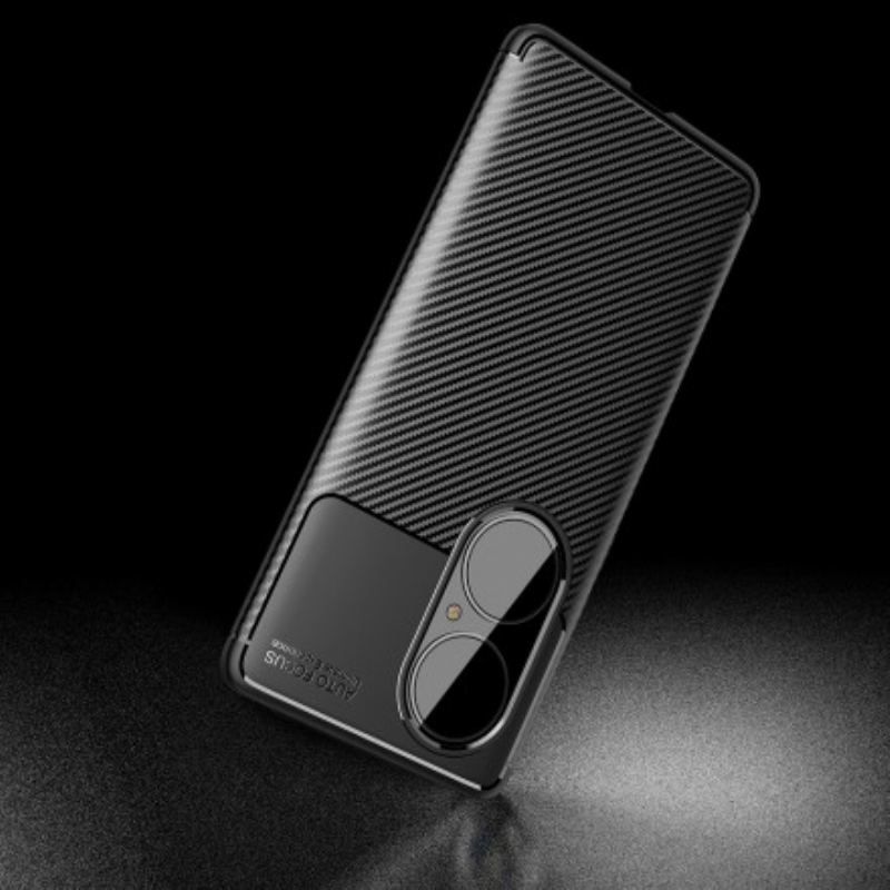 Cover Huawei P50 Fleksibel Kulfibertekstur