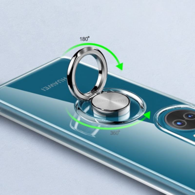 Cover Huawei P50 Gennemsigtig Enkel Metalring