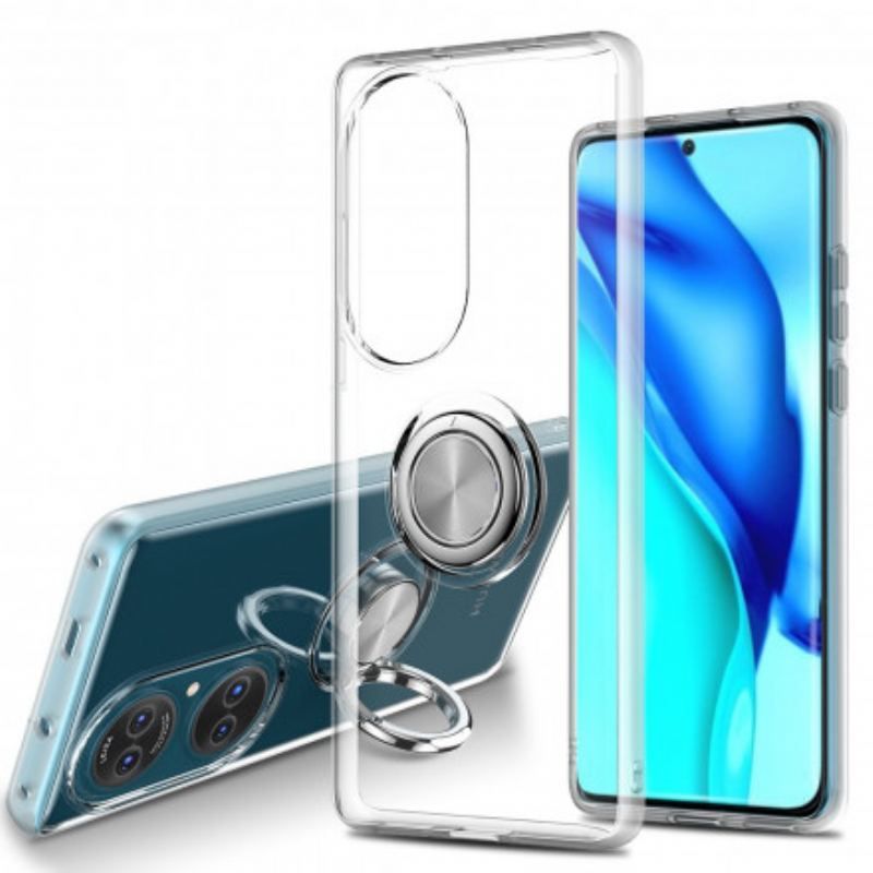 Cover Huawei P50 Gennemsigtig Enkel Metalring