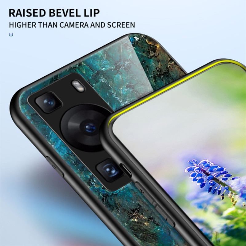 Cover Huawei P60 Pro Marmor Hærdet Glas