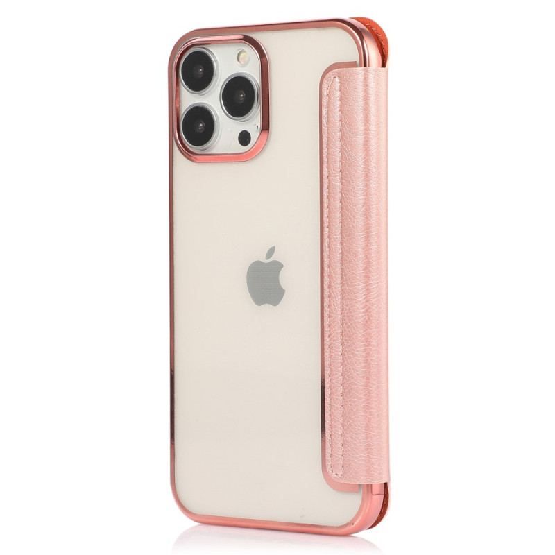 Cover iPhone 14 Flip Cover Kortholder I Imiteret Læder