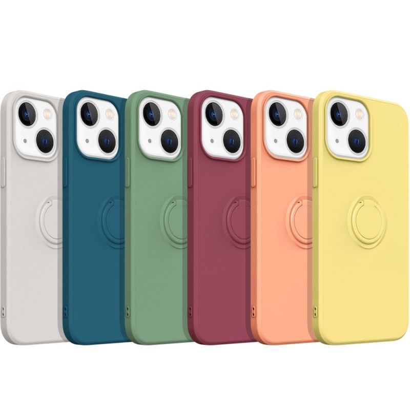 Cover iPhone 14 Flydende Silikone Ring Og Snor