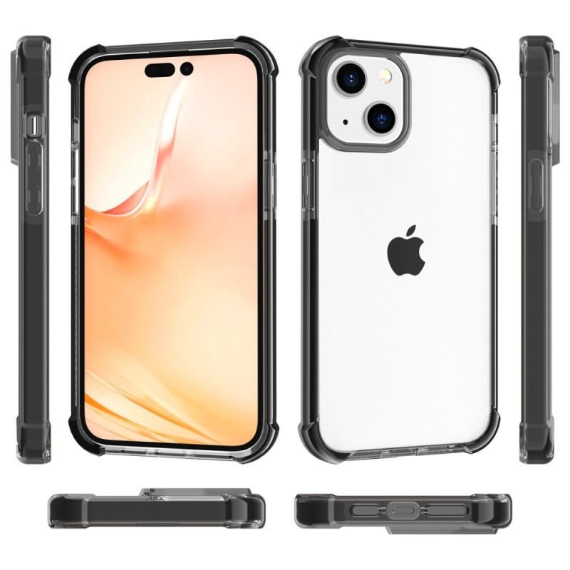 Cover iPhone 14 Gennemsigtige Farvede Kanter