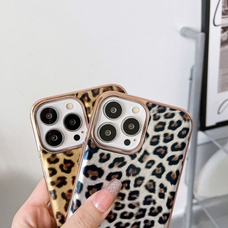 Cover iPhone 14 Leopard Hud Effekt