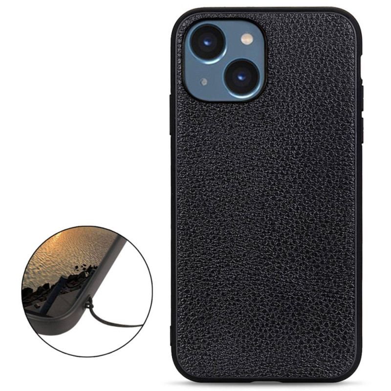 Cover iPhone 14 Plus Ægte Litchi Læder