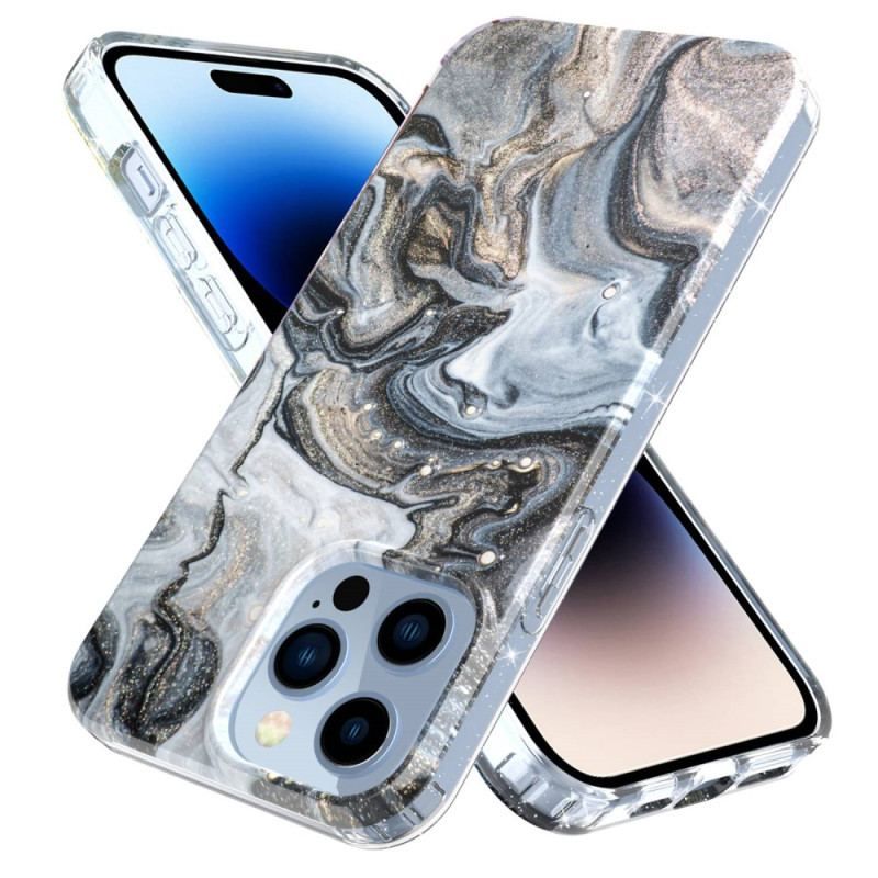 Cover iPhone 14 Pro Enkelt Marmor