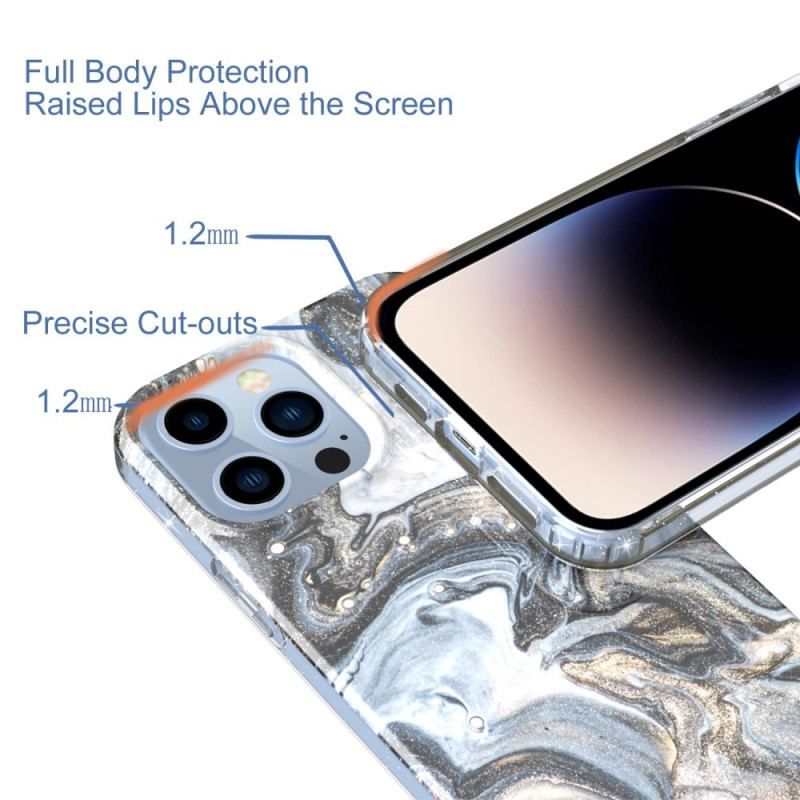 Cover iPhone 14 Pro Enkelt Marmor