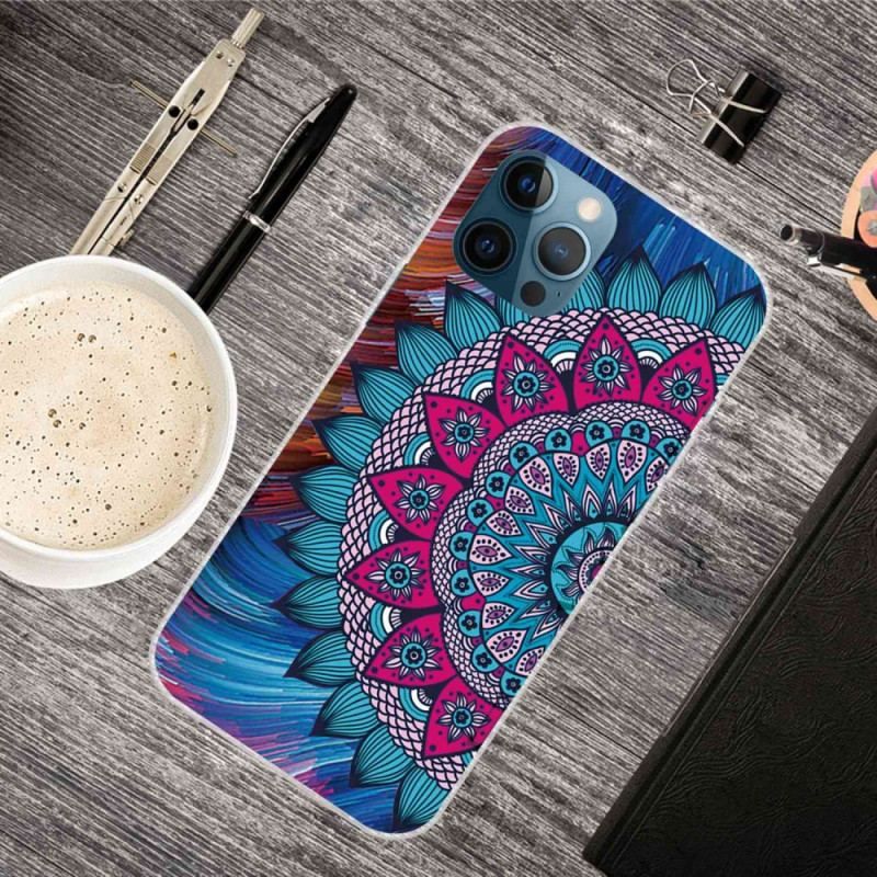 Cover iPhone 14 Pro Farverig Mandala