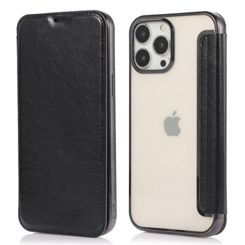 Cover iPhone 14 Pro Flip Cover Kortholder I Imiteret Læder