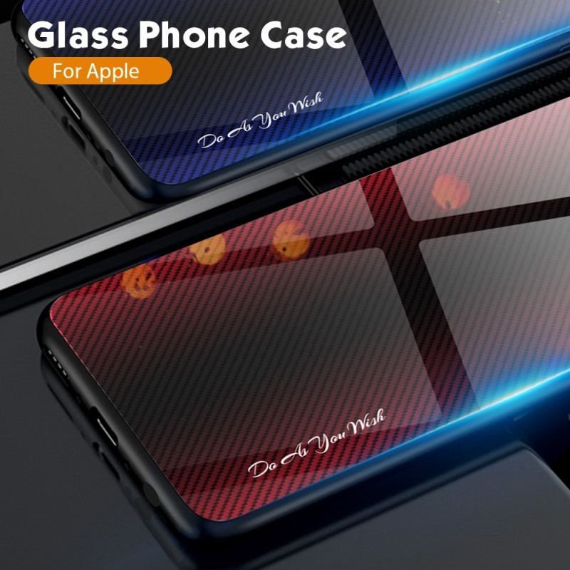 Cover iPhone 14 Pro Klassisk Kulfiber Hærdet Glas
