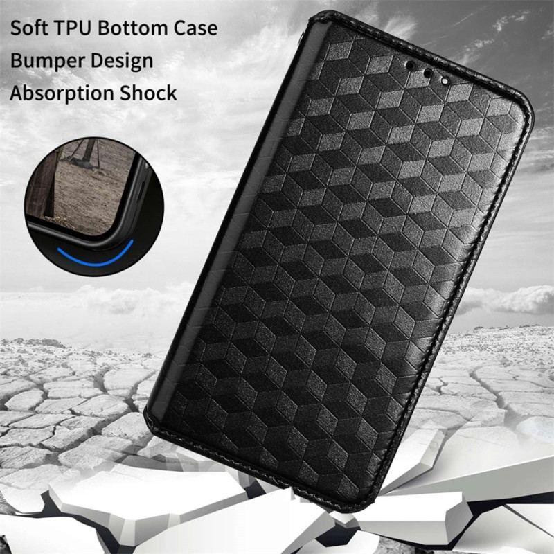 Cover iPhone 14 Pro Max Flip Cover 3d Tekstur