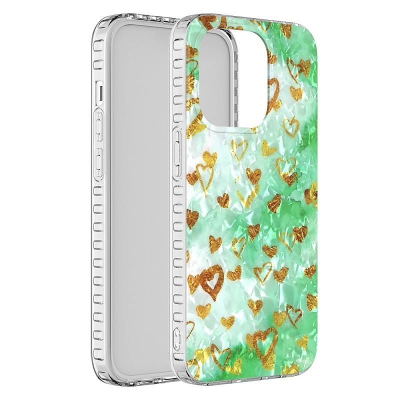 Cover iPhone 14 Pro Max Stilfulde Hjerter