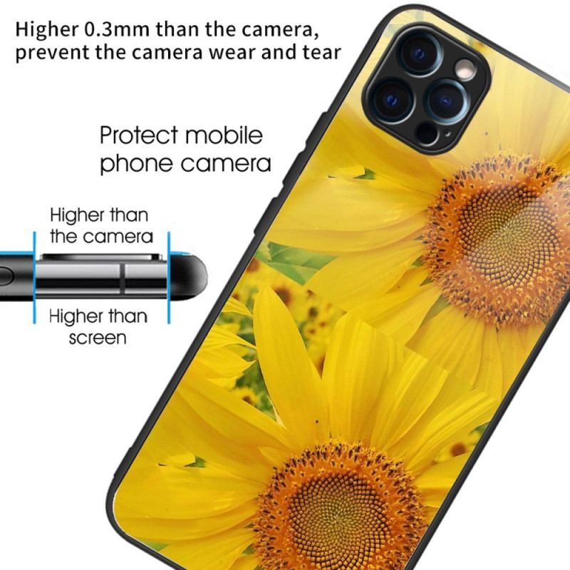 Cover iPhone 14 Pro Solsikker Af Hærdet Glas