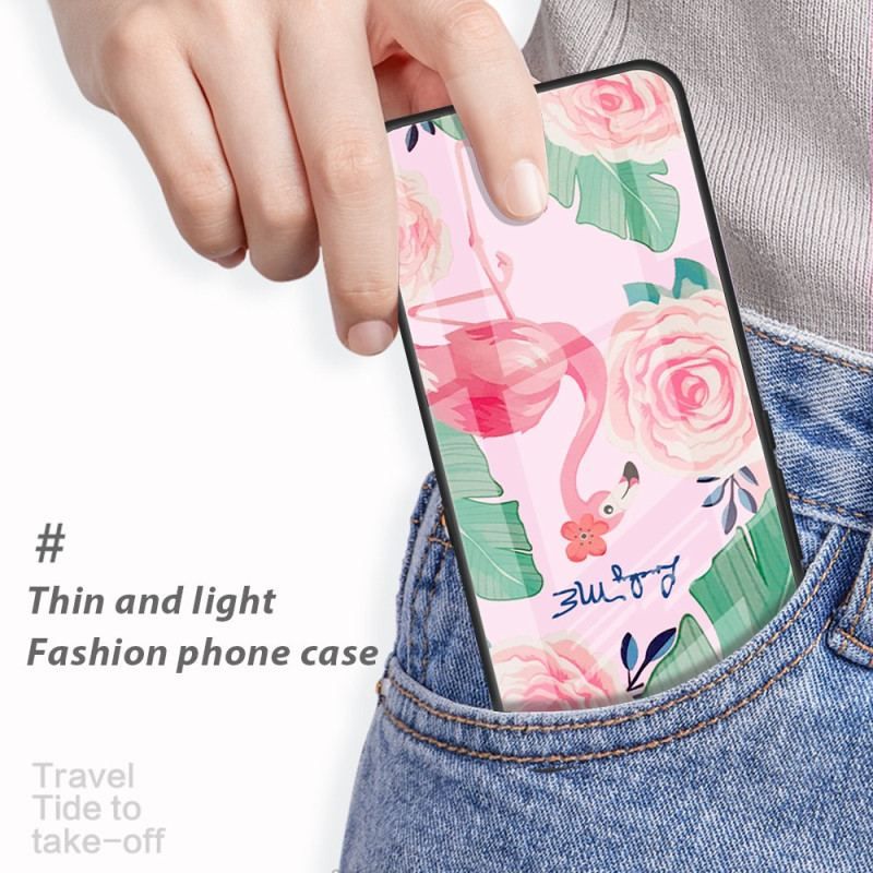Cover iPhone 15 Plus Flamingo Hærdet Glas