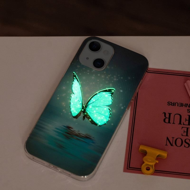 Cover iPhone 15 Plus Fluorescerende Sommerfugle