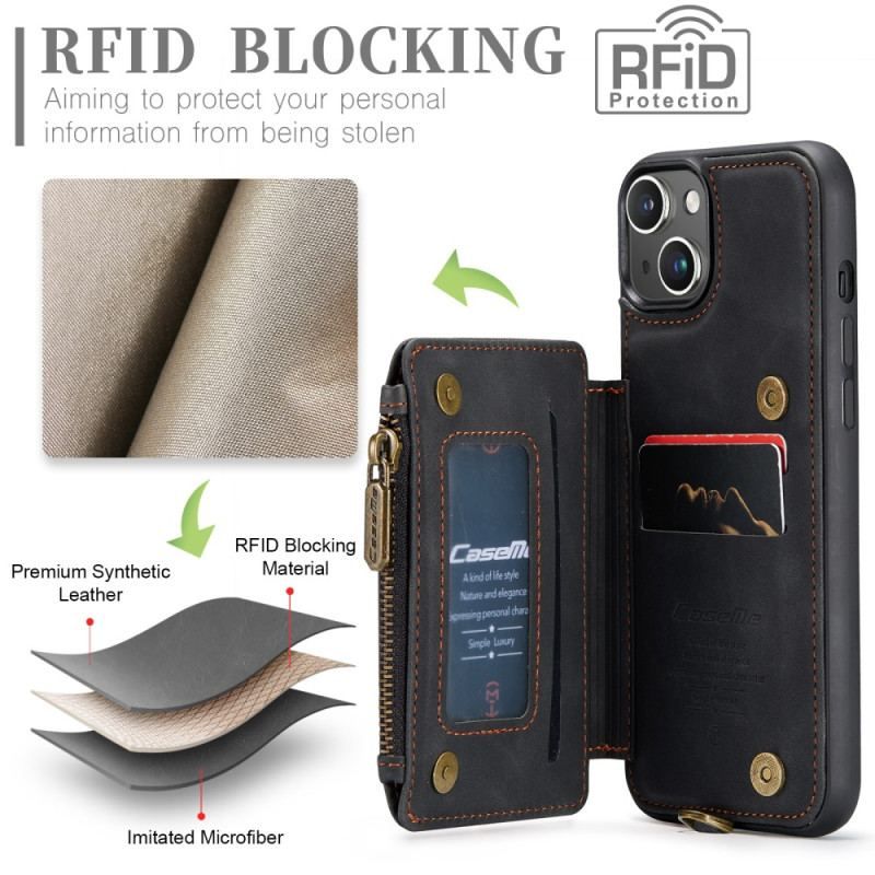 Cover iPhone 15 Plus Punge Etui Caseme Wallet Style