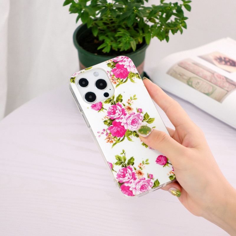 Cover iPhone 15 Pro Fluorescerende Blomster