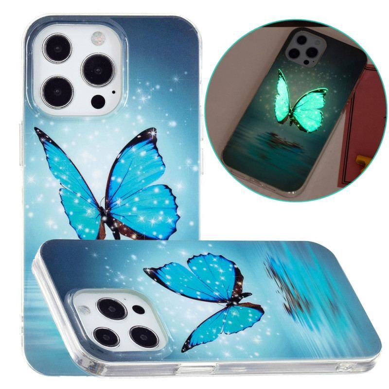 Cover iPhone 15 Pro Max Fluorescerende Sommerfugle