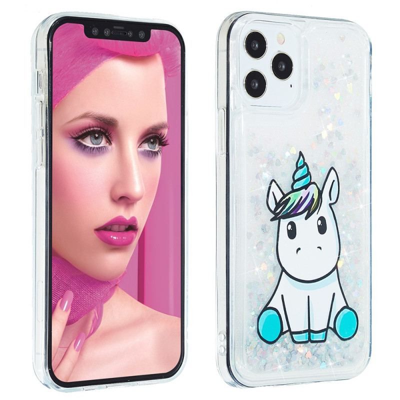 Cover iPhone 15 Pro Max Unicorn Glitter