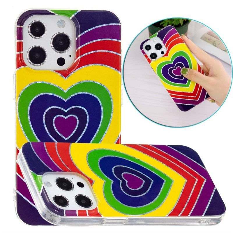 Cover iPhone 15 Pro Psykedelisk Hjerte