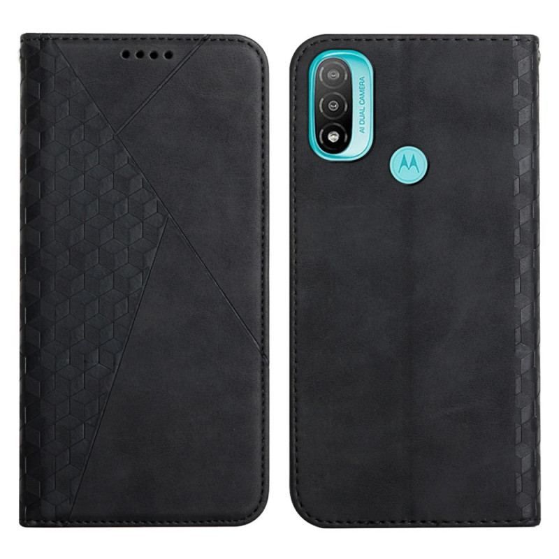 Cover Moto E40 / E30 / E20 Flip Cover Geo Lædereffekt