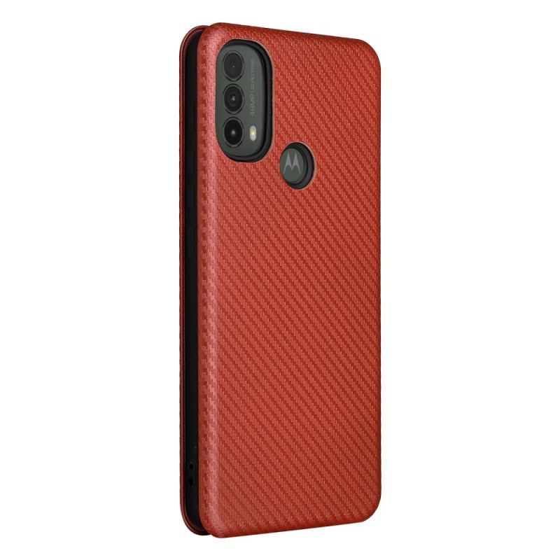 Cover Moto E40 / E30 / E20 Flip Cover Kulfiber