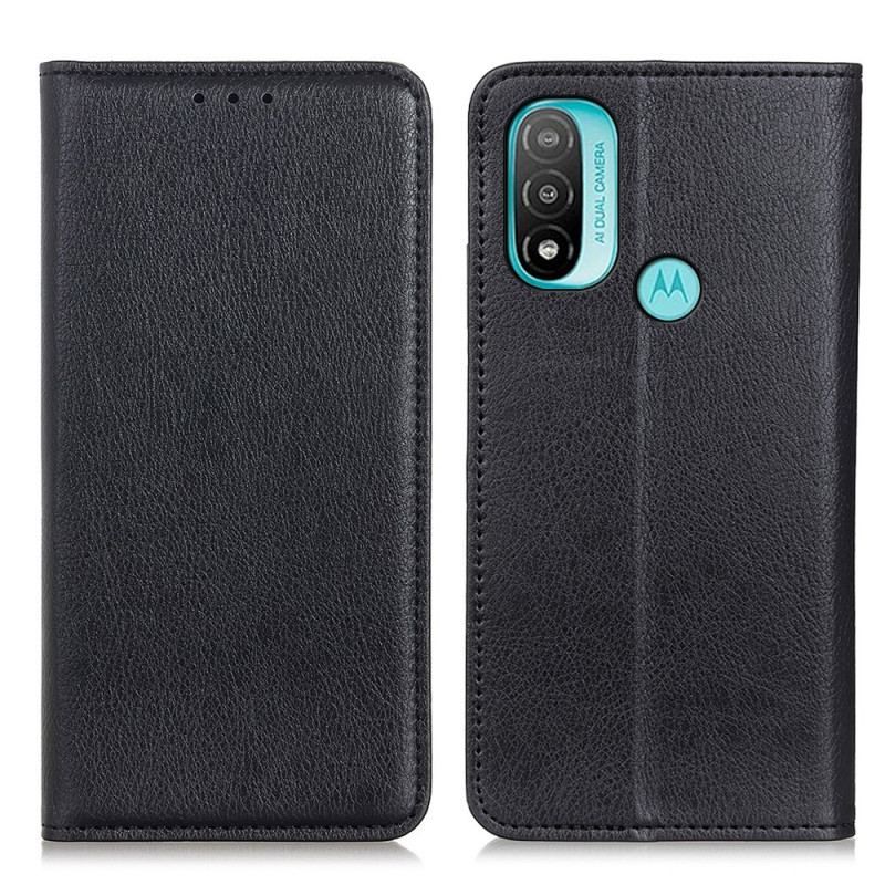 Cover Moto E40 / E30 / E20 Flip Cover Tekstureret Splitlæder